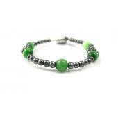 Magnet Clasp - 18cm Hematite Stone Beaded Bracelet